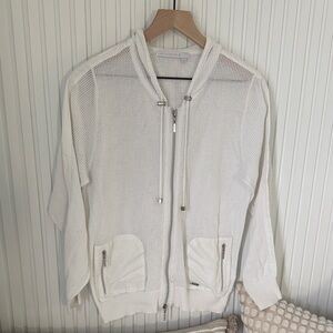 White Women’s Zip-Up Hoodie